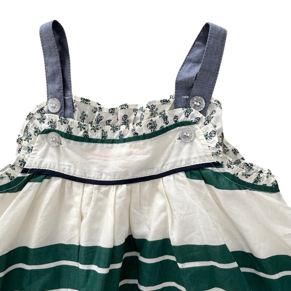 Pink Chicken Renata Green Striped Sleeveless Dress size 5 - Picture 7 of 8